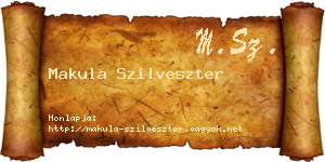 Makula Szilveszter névjegykártya