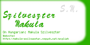 szilveszter makula business card